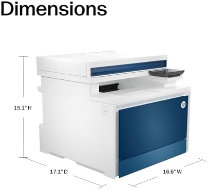 HP Color LaserJet Pro MFP 4301fdn Printer, Print, Scan, Copy, Fax, Fast, Easy Setup, Mobile Printing, Advanced Security, Best-for-Small Teams. Ethernet & USB Only. Not Wireless. 16.6 x 17.1 x 15.1 in. - Image 4