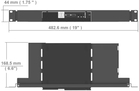 1U Mini Rack Mount for Dell OptiPlex Micro Form Factor Case - Image 4