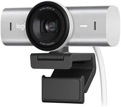 Logitech MX Brio Ultra HD 4K Collaboration Streaming Webcam - Pale Gray by Unknown