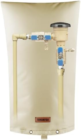 TOHONFOO Backflow Preventer Cover, Pipe Freeze Insulation, 16"Wx26"H, Beige by TOHONFOO