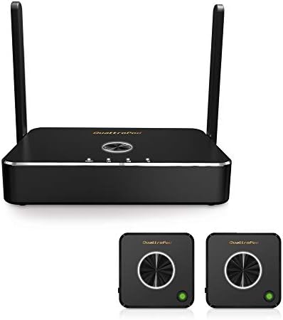 QuattroPod | 5G WiFi Wireless Presentation Facility HDMI Transmitter & Receiver for Streaming 4K from Laptop, PC, Smartphone to HDTV/Projector (2T1R) [2023 OTA Update] by EZCast