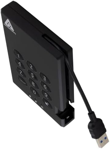 Apricorn 2TB Aegis Padlock USB 3.0 256-Bit AES XTS Hardware Encrypted Portable External Hard Drive (A25-3PL256-2000) - Image 5