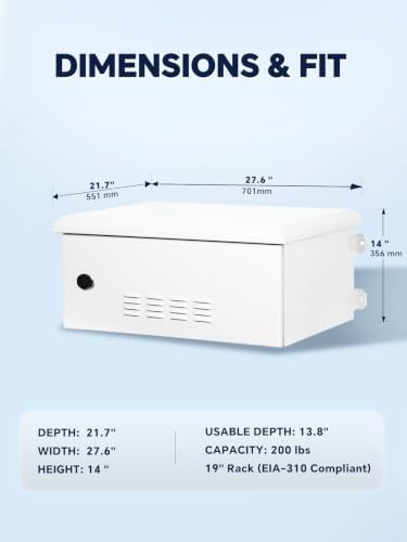 AEONS 4U Wall-Mount Outdoor Network Cabinet, IP55 Rated, Pre-Assembled - Image 2