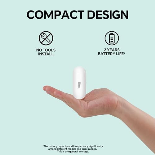JCHENG Temperature Humidity Sensor for TUYA Zigbee Gateway Exclusively- Remote Monitoring, Extended Battery Life, App Control, Smart Home Automation - Image 4