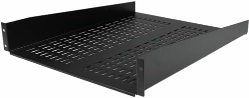 StarTech.com 2U Server Rack Shelf - Universal Vented Rack Mount Cantilever Tray for 19" Network Equipment Rack & Cabinet - Heavy Duty Steel - Weight Capacity 50lb/23kg - 22" Deep Shelf (CABSHELF22V) by StarTech