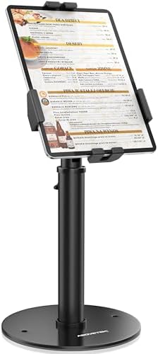 AboveTEK POS Tablet Kiosk Stand - Universal Tablet Locking Mount for 7.9"-11" Devices, 360° Swivel Anti-Theft Security Stand for iPad, iPad Air, Samsung, Height Adjustable Desk Countertop by AboveTEK