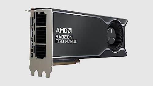 AMD Radeon™ Pro W7900, Professional Graphics Card, Workstation, AI, 3D Rendering, 48GB GDDR6, AV1, 61 TFLOPS, 96CUS, 295W TDP, 8K, 1x Mini DisplayPort, 3 x DisplayPort™ 2.1 by Unknown