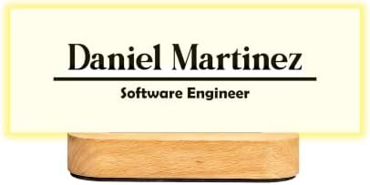 Personalized LED Desk Name Plate – Custom Office Name Sign by HunConcept