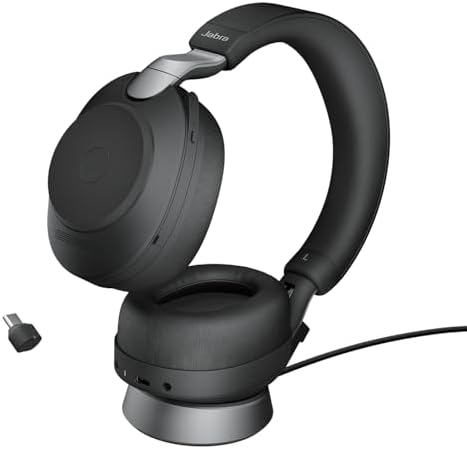 Jabra Evolve2 85 - USB-C UC Stereo Stand - Black Wireless Headset/Music Headphones Black by Jabra