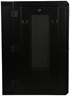 Rosewill 15U 19" Wall Mount Rack Cabinet Enclosure, with 3 Side Locking Mesh Door 20.5" Deep, Switch-Depth, Black - RSWM-15U001 - Image 3