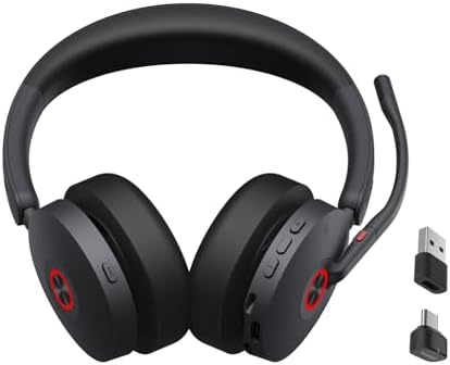 Yealink BH74 UC Bluetooth Headset with Mic for Work, AI Hybrid ANC, USB C/A by RedefineYourWorkplace