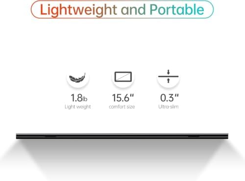 WGK 15.6 inch Portable Monitor 4K UHD 100%sRGB Travel Display HDMI/USB-C Compatible with Laptops, Desktops, Phones, PS, Mac, Xbox, Switch, and Other Gaming Devices Kickstand & Speakers VESA Mountable - Image 3