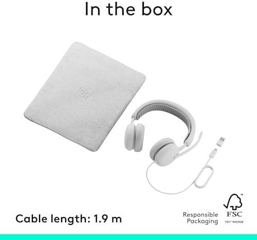 Logitech Zone Wired 2 Noise Canceling Headset Adaptive Hybrid - Off-White - Image 7