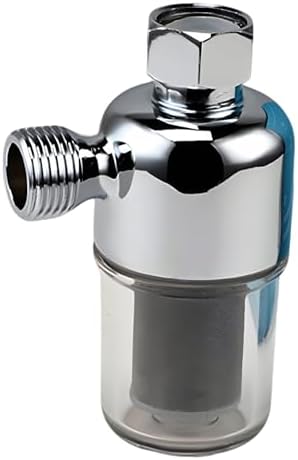 Water Heater Pre-Filter, W21 Activity Copper Head Washing Machine Water Filter, G1/2 Threaded 40-Micrometer Sediment Filter with 304 Stainless Steel Mesh, Extend Appliance Life, Clear Housing by Unknown