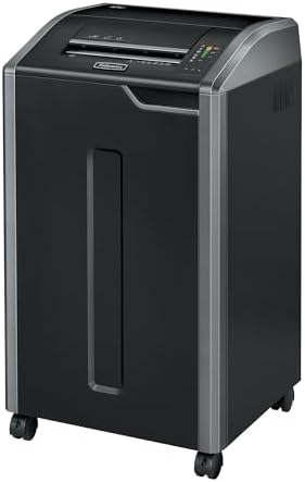Fellowes Powershred 425Ci 100% Jam Proof Commercial Grade Manual 30-Sheet Cross-Cut Paper Shredder, TAA Compliant (38425), Black by FellowesBrands