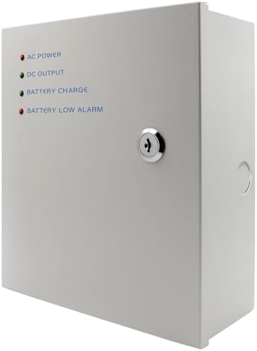 Power Supply Control AC 110-240V to DC 12V 5A Metal Boxed Cabinet Regulated UPS Power Supply Unit with Backup Battery Link for Door Access Entry System (Battery Not Included) (SP1205B（ DC12V / 5A ）) by NCLTHS