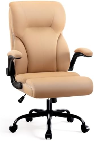 AreShark Office Chair - Executive High Back Breathable Desk Chair with Lumbar Support - Ergonomic Leather Rolling Swivel Computer Chair with Rock Function for Working Studying Gaming Relaxing by AreShark