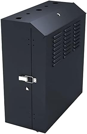 NavePoint 6U Vertical Server Rack Enclosure, Low Profile, 16.7" Deep, Max Weight Capacity 132lbs - 6U Network Cabinet Vertical Wall Mount, Perforated, Black by NavePoint