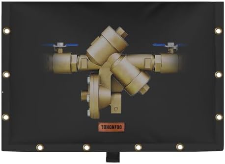 Backflow Preventer Insulation Cover for Vacuum Breaker, 21"W x 16"H, Black by TOHONFOO