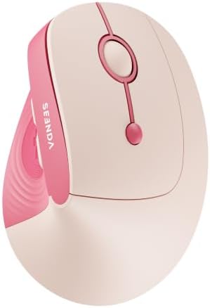 seenda Ergonomic Wireless Mouse, 52° Vertical Bluetooth Mouse, Hot Pink by seenda-JustBeYourself