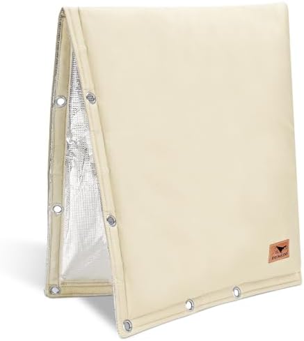 Backflow Preventer Insulation Cover - 2 Way Opening Pipe Insulation Cover for Irrigation Valve, Sprinkler Cover for Outside - Winter Freeze Protection Backflow Cover - 24" W x 36" H, Beige by DEMEDO