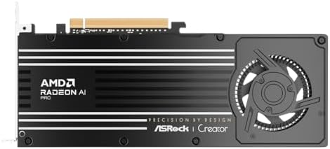 ASRock Radeon AI PRO R9700 Creator 32GB Professional Graphics Card, 2920 MHz Boost Clock, GDDR6, AMD RDNA 4, AI-Accelerators, DisplayPort 2.1a, PCIe 5.0, Blower Cooler - Image 4