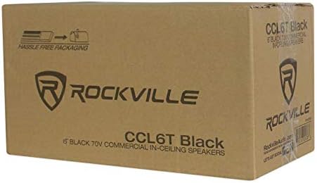 Rockville 4-Pack CCL6T Black 70V 6" Commercial/Restaurant Ceiling Speakers - Image 6
