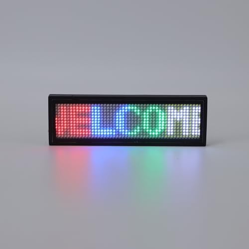 AUNMAS Programmable LED Name Badge Customizable LED Name Tag APP Control Plate with 12x48 Pixels Music Sync for Restaurants Stores Hotels Exhibitions - Image 7
