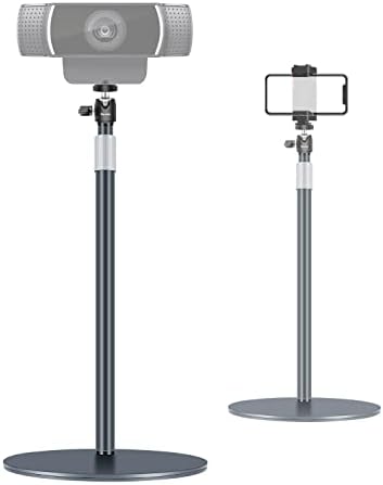 Webcam Stand, Light Stand Tripod with 360° Rotatable Ballhead for DSLR Camera, Ring Light, Webcam, Desktop Tripod for Video Recording, Shooting, Game Streaming, YouTube by Nycetek