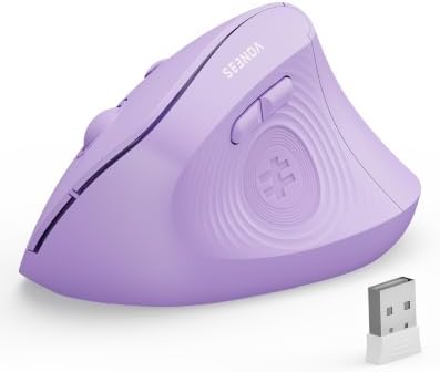 seenda Ergonomic Wireless Mouse, 52° Vertical Bluetooth Mouse, Purple - Image 2