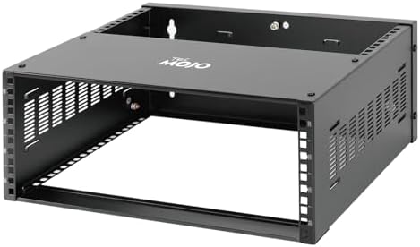 Tecmojo 4U Wall Mount Rack,4U Rack 13.9 inch Depth,132lbs(60kg) Weight Capacity,19" Network Rack for Shallow Server and IT Equipment, Network Switches,Patch Panel Bracket,Black by Tecmojo