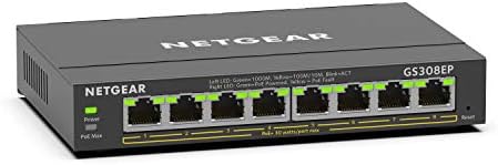 NETGEAR 8 Port PoE Gigabit Ethernet Easy Smart Managed Switch (GS308EP) by NETGEAR