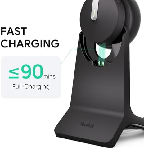 Yealink BH70 Dual Wireless Headset with Mic for Work, Bluetooth Headphone with Teams Certification, up to 35h Talk Time, 147g All-Day Wearing Comfort, Include USB-C/A Dongle & BHC70 Charging Stand - Image 3