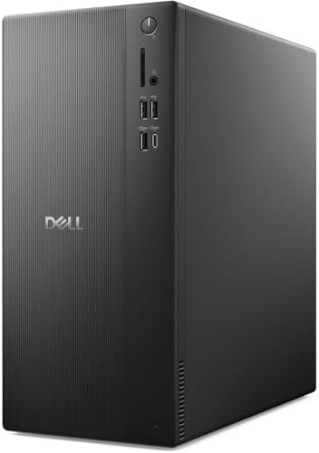 Dell Tower ECT1250 Desktop Computer - Series 2 Intel Core Ultra 7-265F Processor, 16GB DDR5 RAM, 512GB NVMe SSD, NVIDIA GeForce RTX 4060 8GB GDDR6, Wired Keyboard and Mouse, Windows 11 Pro, Black by Dell