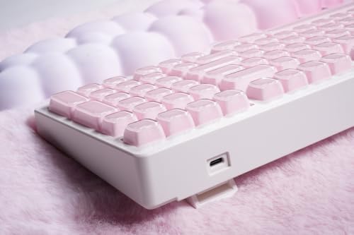 ZORNHER ZH980 Pink Mechanical Keyboard,95% Creamy Keyboard with Number Pad,Full Size Gaming Keyboard with Cute Jelly Glossy Keycaps,Girly Aesthetics Kitty Keyboard,Creamy Switches - Image 6