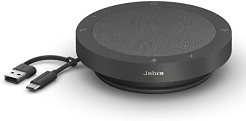 Jabra Speak2 40 Portable Speakerphone - 4 Noise-Cancelling Mics, Full-Range 50mm Portable Speaker (Renewed) by Amazon+Renewed