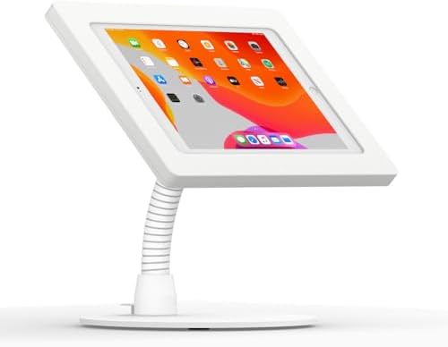 VidaMount White Exposed Rear Camera Enclosure and Portable Flexible Stand [Bundle] Compatible with iPad 10.2" (7th, 8th & 9th Gen) by VidaMount