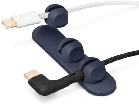 Magnetic Cable Organizer for Desk & Nightstand 3 Clip Cord Holder with One-Hand Access 3M Adhesive Cable Clips, N52 Magnetic Cord Holder for Phone, USB-C & Laptop Cables by Unknown