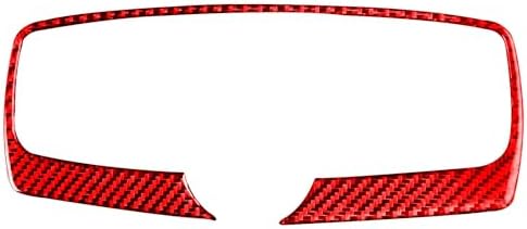 Car Dashboard Central AC Climate Control Panel A/C Vent Outlet Sticker Real 3K Red Carbon Fiber Decoration Interior Accessories Trim Compatible with Benz Smart Fortwo 2011 2012 2013 2014 2015 by PJFUS