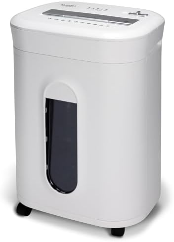 Aurora AU1802XA Anti-Jam 18-Sheet Crosscut Paper and CD/Credit Card Shredder/ 6-Gallon Pullout Basket / 60 Minutes Run Time by Aurora
