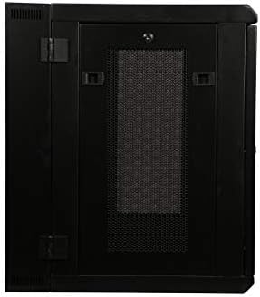 Rosewill 12U 19" Wall Mount Rack Cabinet Enclosure, with 3 Side Locking Mesh Door 20.5" Deep, Switch-Depth, Black - RSWM-12U003 - Image 3