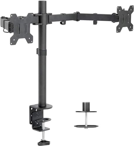 HP P24v G5 24 inch 1920 x 1080 Full HD Edge LED LCD Monitor, 2-Pack Bundle with Dual Desk Mount Monitor Stand - Image 6