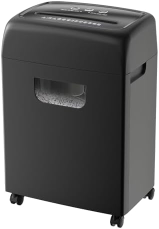 18-Sheet Paper Shredder High Security Level P-4 Heavy Duty Card Shredder for Home Office 5.28 Gallons Pullout Waste Bin by Unknown