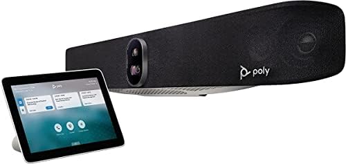Poly - Studio X70 Video Bar + TC8 Touch Controller (Plantronics + Polycom) - Premium 4K Audio & Video Conferencing for Large Conference Rooms - Camera, Speakers, Mics - Works with Teams, Zoom & More by Poly