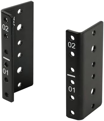 Tecmojo 2U Vertical Rack Rail Pair Kit DIY Rack Rails Kit, 12-24 Screws Included to Mount Equipment 2U-20U by Tecmojo