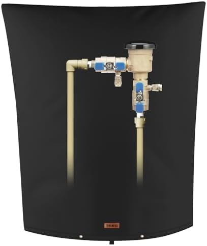 TOHONFOO Backflow Preventer Cover, Pipe Freeze Insulation, 24"Wx30"H, Black by TOHONFOO