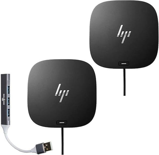 HP USB-C Dock G5-11-in-1 Adapter for Both USB-C and Thunderbolt-Enabled Laptops, PCs, Notebooks - Single Cable for Charging, Networking, or Data Transfers Bundle with Dockztorm Hub 2-Pack by HP
