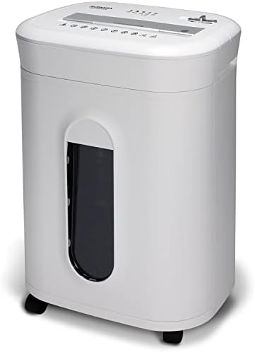 Aurora Heavy Duty Anti-Jam 15-Sheet Crosscut Shredder/60 Min Run Time/ 6-Gallon Pullout Basket, White by Aurora