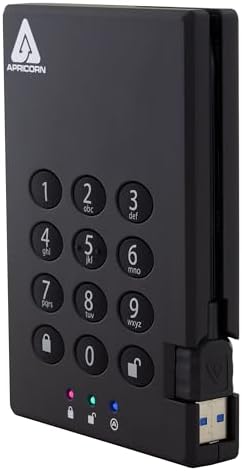 Apricorn 1TB Aegis Padlock USB 3.0 256-bit AES XTS Hardware Encrypted Portable External Hard Drive (A25-3PL256-1000) - Image 3