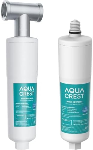 AQUA CREST AP431 AP430SS Whole House Scale Inhibitor Inline Water System 1 Pack and AQUA CREST Replacement for Aqua-Pure AP430SS, Whole House Scale Inhibitor Water Filter 1 Pack by AQUACREST